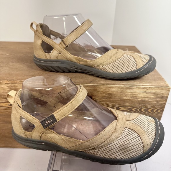 Jambu Shoes - JBU by Jambu Marina Womens 7 Flat Slip On Mary Jane Style Memory Foam Mesh Comfy